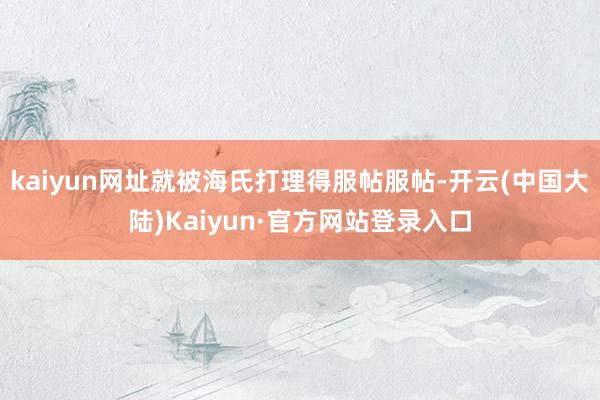 kaiyun网址就被海氏打理得服帖服帖-开云(中国大陆)Kaiyun·官方网站登录入口