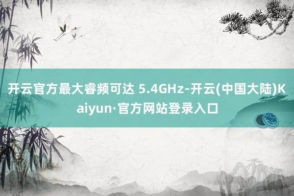 开云官方最大睿频可达 5.4GHz-开云(中国大陆)Kaiyun·官方网站登录入口