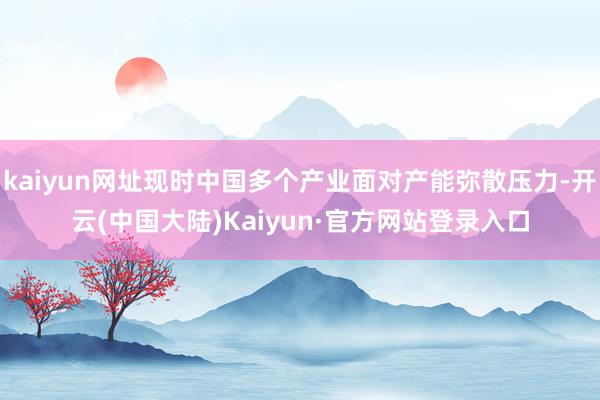 kaiyun网址现时中国多个产业面对产能弥散压力-开云(中国大陆)Kaiyun·官方网站登录入口